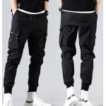 Anthrazitfarbene Hip Hop Freizeithosen aus Polyester für Herren Größe 5 XL 