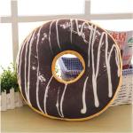 Reduzierte Schokoladenbraune Dekokissenbezüge mit Donut-Motiv matt 40x40 