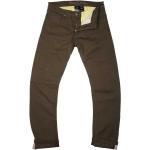 Olivgrüne Slim Jeans für Kinder aus Baumwolle 