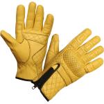 Gelbe Touchscreen-Handschuhe aus Leder 