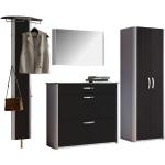 Schwarze Moderano Garderoben Sets & Kompaktgarderoben aus Metall Breite 250-300cm, Höhe 250-300cm, Tiefe 0-50cm 4-teilig 