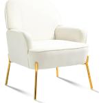 Weiße Moderne Lounge Sessel aus Samt 