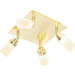 Reduzierte Goldene Moderne Qazqa Runde Deckenstrahler & LED Deckenstrahler aus Messing dimmbar 