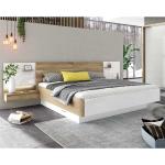 Weiße Moderne 4Home Rechteckige Betten mit Bettkasten aus MDF mit Schublade 180x200 Breite 300-350cm, Höhe 50-100cm, Tiefe 200-250cm 