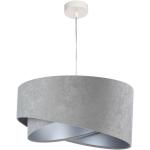 Silberne Moderne licht-erlebnisse Runde Runde Lampenschirme aus Veloursleder 