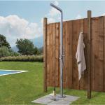Moderne Hudson Reed Gartenduschen & Outdoor-Duschen gebürstet aus Edelstahl mit Handbrause 