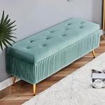 Blaue Moderne Bettbänke aus Metall mit Stauraum Breite 100-150cm, Höhe 100-150cm, Tiefe 0-50cm 