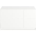Weiße Moderne Pickawood Sideboards matt aus Massivholz Breite 100-150cm, Höhe 100-150cm, Tiefe 0-50cm 