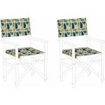 Reduzierte Weiße Abstrakte Moderne Beliani Gartenstühle & Balkonstühle aus Polyrattan Outdoor Breite 50-100cm, Höhe 0-50cm, Tiefe 0-50cm 2-teilig 