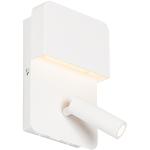 Reduzierte Weiße Moderne Qazqa LED Wandleuchten mit USB Anschluss Energieklasse mit Energieklasse F 