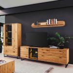 Braune Moderne Topdesign Holz-Wohnwände Geölte aus Massivholz Breite 300-350cm, Höhe 150-200cm, Tiefe 0-50cm 