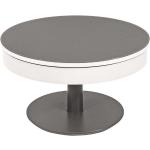 Graue Moderne Rodario Runde Runde Couchtische 44 cm aus Glas Breite 50-100cm, Höhe 0-50cm, Tiefe 50-100cm 