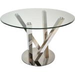 Moderne Runde Esstische Glas 110 cm aus Glas Breite 100-150cm, Höhe 50-100cm, Tiefe 100-150cm 