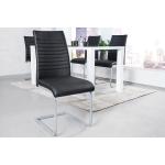 Schwarze Moderne Riess Ambiente Freischwinger Stühle matt aus Kunstleder Breite 0-50cm, Höhe 50-100cm, Tiefe 50-100cm 