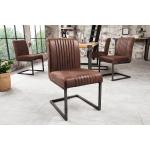 Reduzierte Braune Industrial Riess Ambiente Designer Stühle aus Microfaser Breite 0-50cm, Höhe 50-100cm, Tiefe 50-100cm 