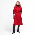 Rote Barbour Trenchcoats mit Schnalle aus Wolle für Damen Größe M 