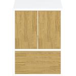 Weiße Moderne Pickawood Hängesideboards lackiert aus Massivholz mit Schublade Breite 0-50cm, Höhe 0-50cm, Tiefe 0-50cm 