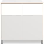 Weiße Moderne Pickawood Sideboards Hochglanz lackiert aus Massivholz mit Schublade Breite 100-150cm, Höhe 100-150cm, Tiefe 0-50cm 
