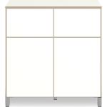 Weiße Moderne Pickawood Sideboards matt aus Massivholz mit Schublade Breite 100-150cm, Höhe 100-150cm, Tiefe 0-50cm 