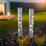 Moderne Esotec Solar Gartenstecker aus Aluminium 2-teilig 