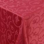 Moderno Tischdecke »Tischdecke Stoff Damast Barock Jacquard Ranken Design mit Saum«, Eckig 80x80 cm, rot, Rot