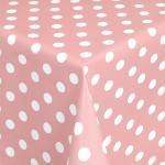 Moderno Tischdecke »Wachstuch Tischdecke Garten Wachstischdecke Gartentischdecke abwaschbar Punkte Motiv«, Eckig 100x140 cm, rosa, Rosa-Weiss