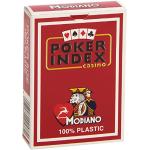 Modiano Pokerkarten Index 100% Kunststoff (rot)
