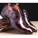 Rote Business Spitze Hochzeitsschuhe & Oxford Schuhe aus Leder für Herren 