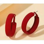 Rote Tropfen Ohrringe aus Kupfer für Damen 