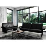 Schwarze Moderne Zweisitzer-Sofas aus Leder Breite 150-200cm, Höhe 50-100cm, Tiefe 50-100cm 2 Personen 