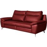 Modoform Sofa Kimball 2,5-Sitzer Rot Echtleder 216x95x96 cm