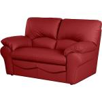 Modoform Sofa Torsby 2-Sitzer Rot Echtleder 150x92x85 cm (BxHxT) Modern