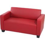 Rote Mendler Zweisitzer-Sofas aus Kunstleder mit Armlehne Breite 100-150cm, Höhe 50-100cm, Tiefe 50-100cm 2 Personen 