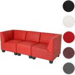 Rote Moderne Mendler Lounge Sofas aus Kunstleder mit Armlehne Breite 150-200cm, Höhe 50-100cm, Tiefe 50-100cm 3 Personen 