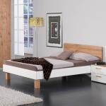 Weiße Moderne Holzbetten aus Holz 160x200 