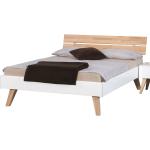 Weiße Moderne Holzbetten aus Holz 180x220 
