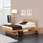 Modular Betten mit Bettkasten aus Massivholz mit Schublade 200x200 
