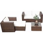 modulares 12tlg. Gartenmöbel Rattan Lounge Möbel Balkon Sitzgruppe - braun-mix