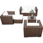 modulares 15tlg. Gartenmöbel XXL Polyrattan Lounge Sofa Set kaufen - braun-mix