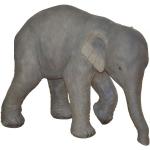 Reduzierte 51 cm Elefanten Figuren aus Kunststein 