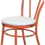 Cremefarbene Runde Sitzkissen rund 40 cm 2-teilig 