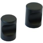 Schwarze Möbelknöpfe & Möbelknäufe matt aus Edelstahl Höhe 0-50cm 
