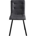 Schwarze Moderne Möbilia Esszimmerstühle & Küchenstühle aus Textil Breite 50-100cm, Höhe 50-100cm, Tiefe 0-50cm 2-teilig 