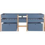 Blaue Moderne Kinderhochbetten lackiert aus Holz mit Schublade 90x200 Breite 150-200cm, Höhe 200-250cm, Tiefe 50-100cm 