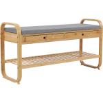 Beige Moderne Möbilia Schuhbänke & Sitzbänke Flur aus Bambus mit Schublade Breite 100-150cm, Höhe 50-100cm, Tiefe 0-50cm 