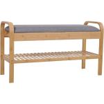 Graue Moderne Möbilia Schuhbänke & Sitzbänke Flur aus Bambus Breite 50-100cm, Höhe 0-50cm, Tiefe 0-50cm 