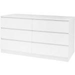 Weiße Möbilia Sideboards Hochglanz aus MDF mit Schublade Breite 100-150cm, Höhe 50-100cm, Tiefe 0-50cm 