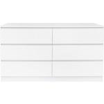 Weiße Möbilia Sideboards Hochglanz lackiert aus MDF mit Schublade 