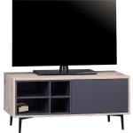 Anthrazitfarbene Moderne Möbilia TV-Lowboards & Fernsehtische aus MDF Breite 50-100cm, Höhe 0-50cm, Tiefe 0-50cm 