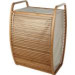 Graue Möve Bamboo Wäschekörbe & Wäschepuffs aus Bambus klappbar 